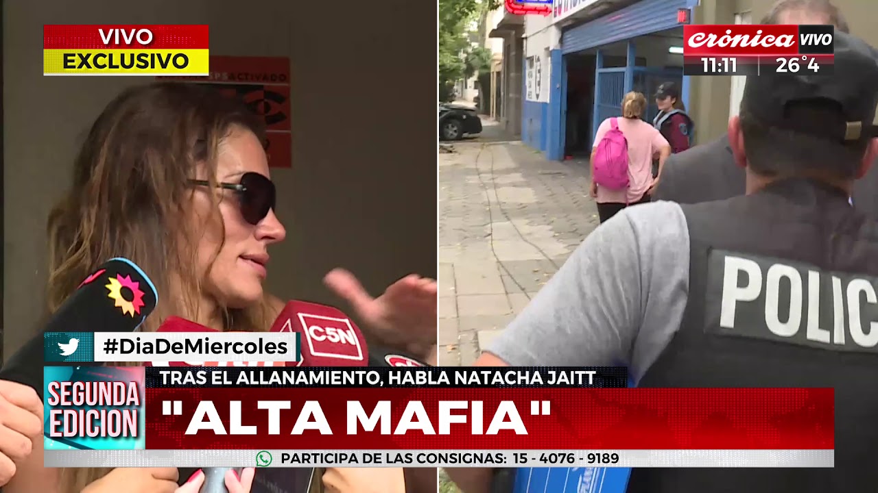 Habló Natacha Jaitt tras el allanamiento en su domicilio