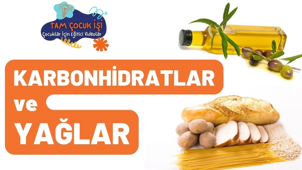 Karbonhidratlar ve Yağlar - Enerji Veren Besinler - Çocuklar İçin Eğitici Videolar