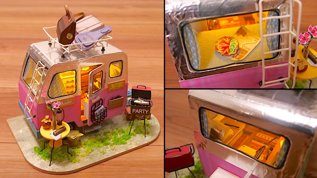 Miniature Dollhouse Kit | HAPPY CAMPER - Robotime
