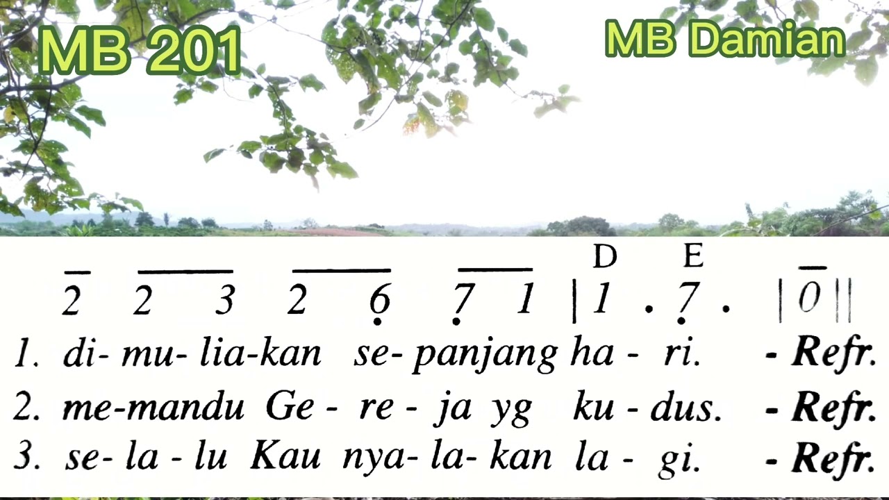 Madah Bakti 201, Kemuliaan, Gaya Keroncong diatonis,