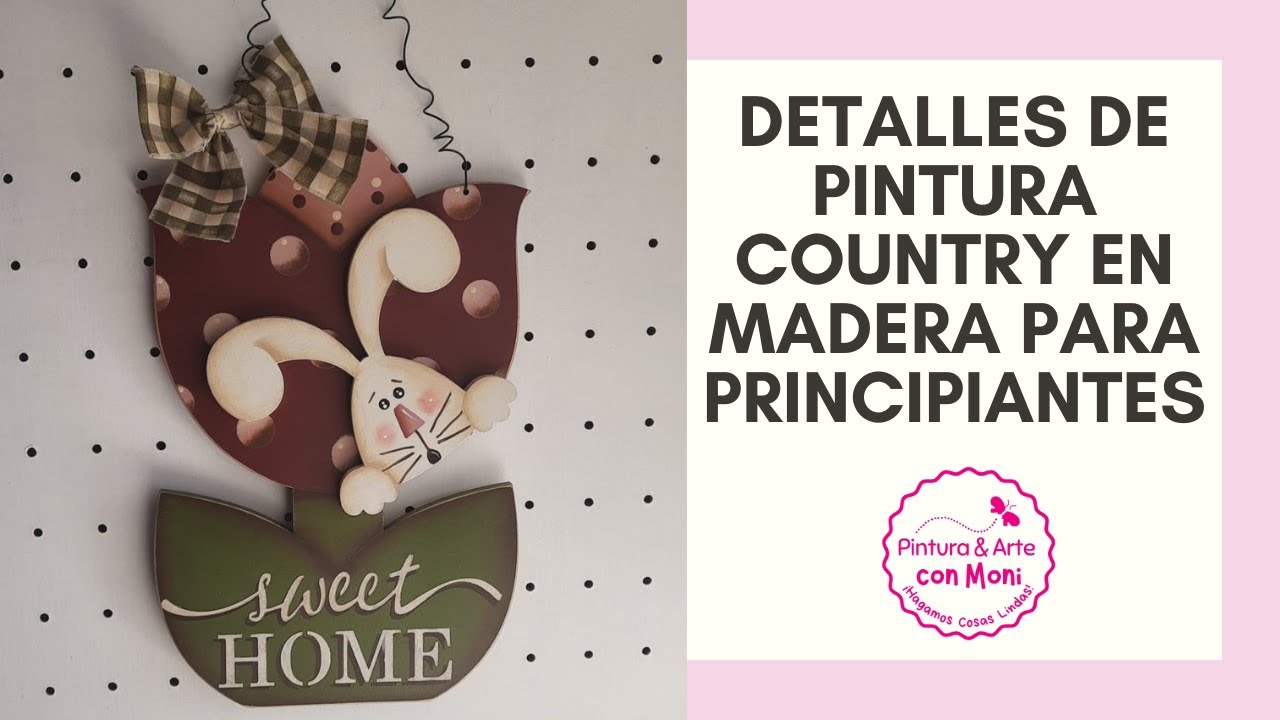 DETALLES DE PINTURA COUNTRY EN MADERA PARA PRINCIPIANTES #pinturacountry #pinturaenmadera #pascua