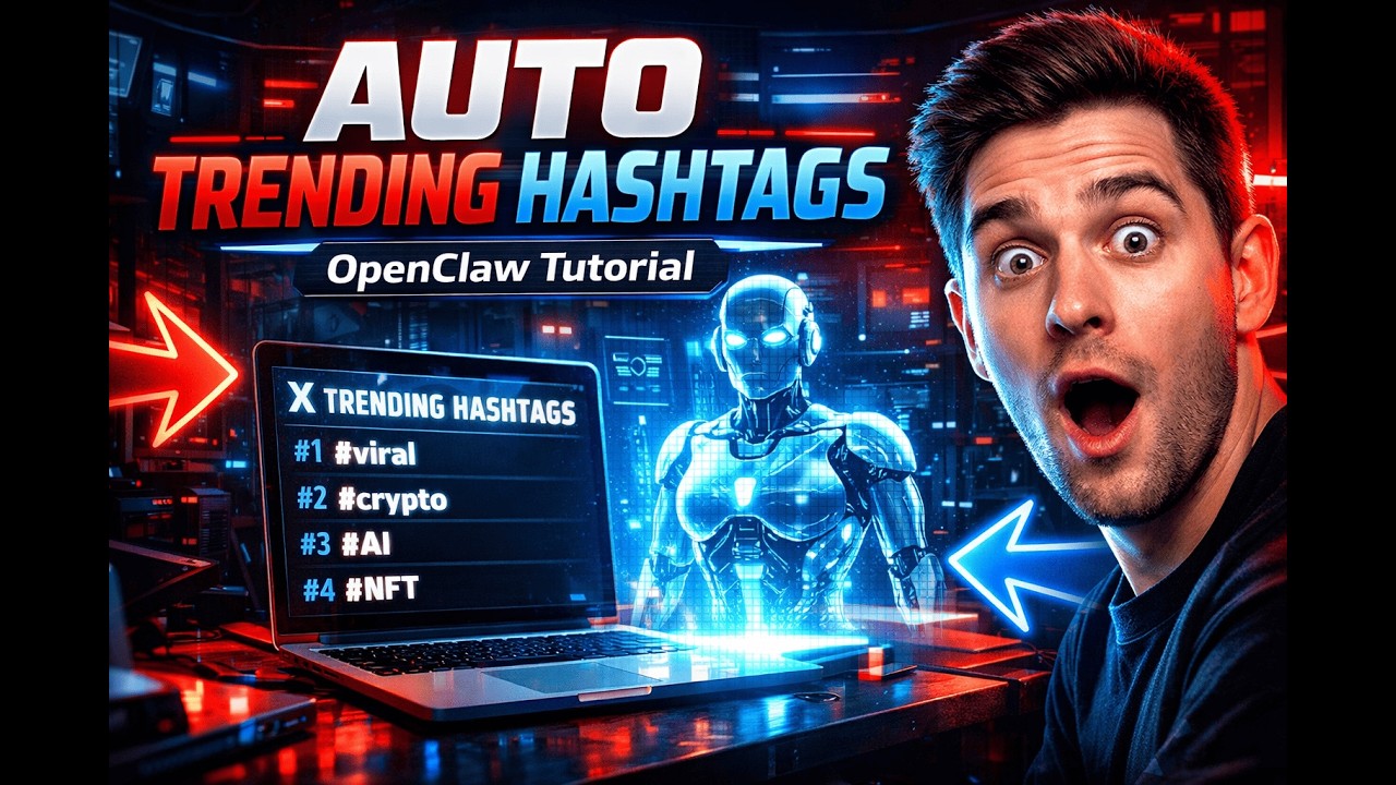 Get Trending Hashtags Automatically using OpenClaw AI + X | Full Tutorial
