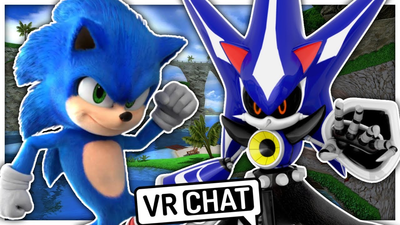 Movie Sonic Meets Neo Metal Sonic In VR CHAT!!