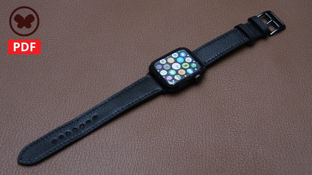 022 Making a Apple watch leather strap (Free PDF pattern) 애플워치, 애플워치 스트랩 만들기