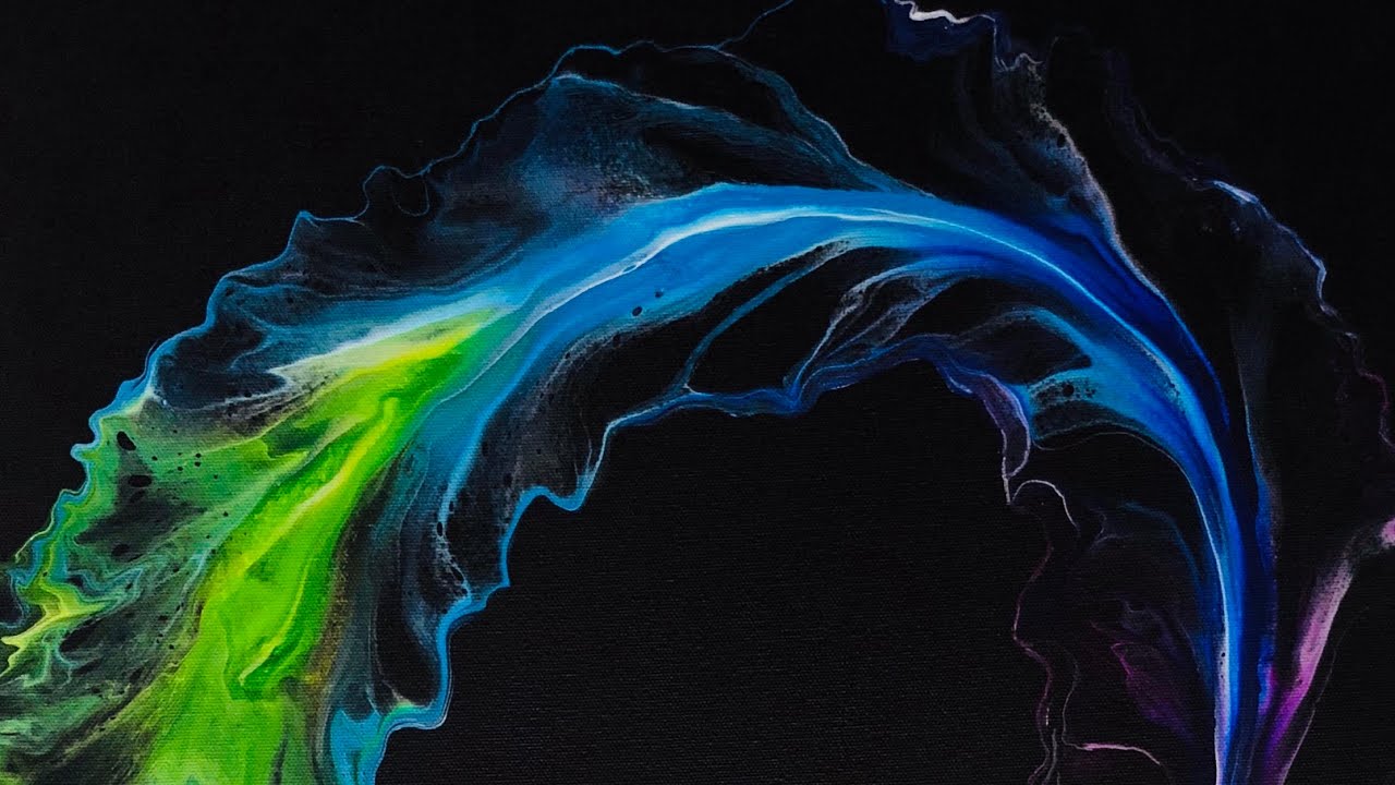 #50 Spiral Dutch Pour | Rainbow Swirl | Acrylic Pour Painting | Unique Dutch Pour Composition