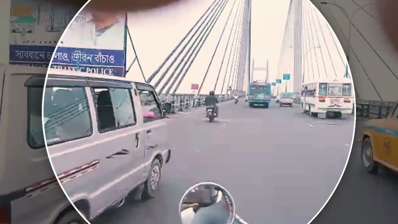 Hoogly bridge view | Motovlog | second bridge  | Howrah Bridge | Bike ride kolkata
