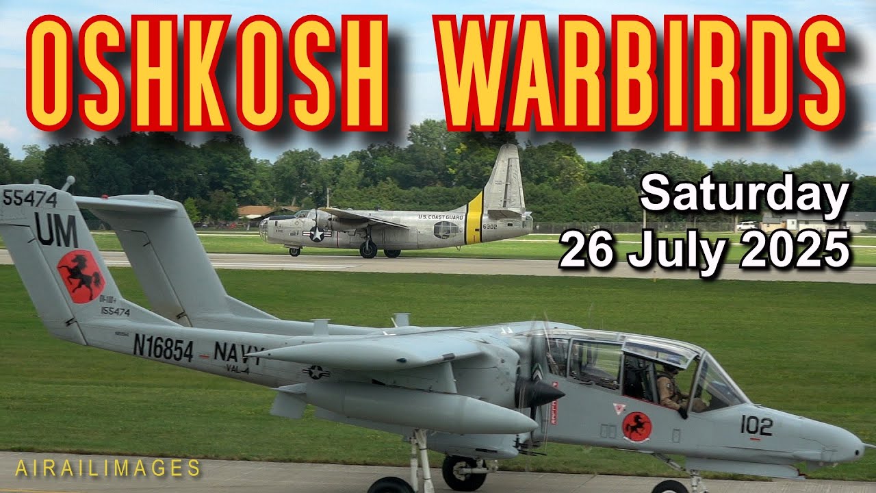 EAA AirVenture Oshkosh 2025 Saturday July 26 warbird Vampire F4F F6F F7F F8F C-1 PB4Y-2 Airailimages