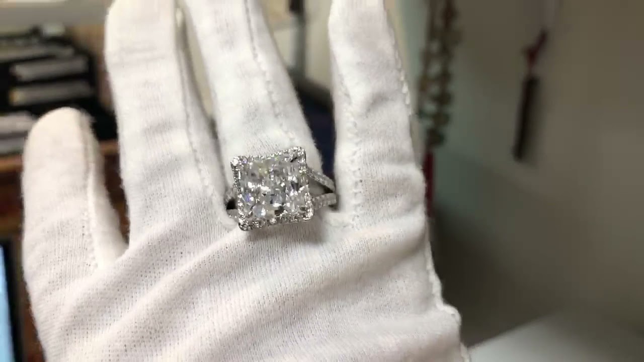 10 Carat Princess Cut CZ Engagement ring / CHICASHOTPRINCESS