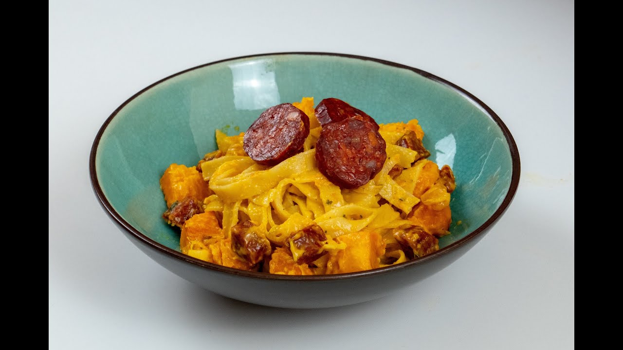 PÂTES POTIMARRON CHORIZO