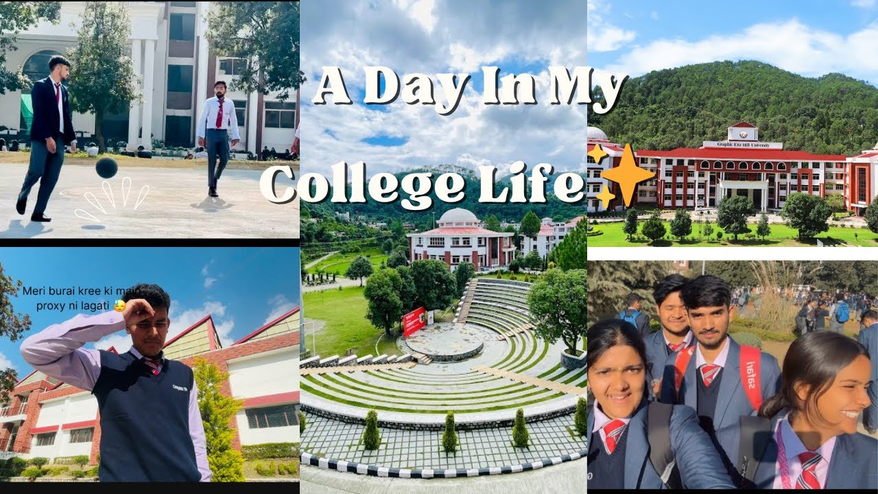 A day in my college 💛✨|| Graphic Era Hill University ✨Bhimtal Campus