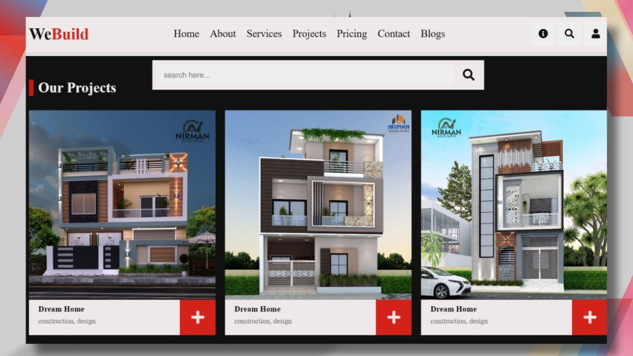 Client Construction Portfolio Website Using HTML CSS, JAVASCRIPT FRONTAND PROJECT |#portfoliowebsite