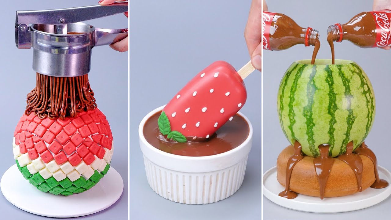 Tantangan Cokelat Buatan Sendiri yang Memuaskan 🌈 Making Rainbow Chocolate Dessert Is Super Easy