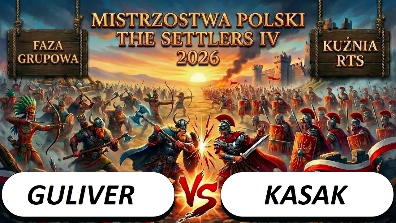 MISTRZOSTWA POLSKI THE SETTLERS IV 2026 - R5 - GULIVER vs KASAK