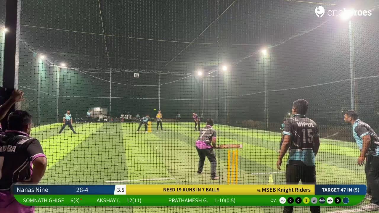 MSEB Knight Riders vs Nanas Nine | Raje Raghujibaba Chashak (S1)(Quarter Final) | Live - Yeola Nan…