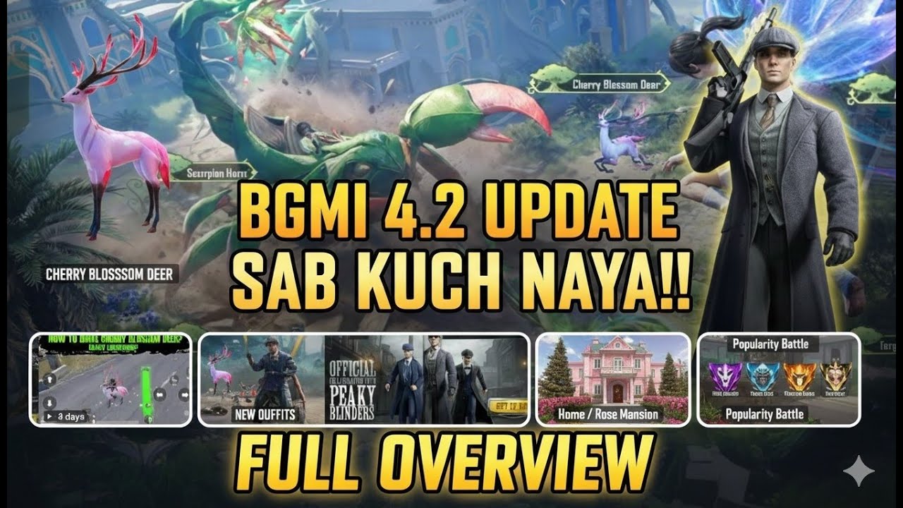 BGMI 4.2 Update | Primewood Genesis| Peaky Blinders Set & Voice Pack| Popularity Battle |Home Update