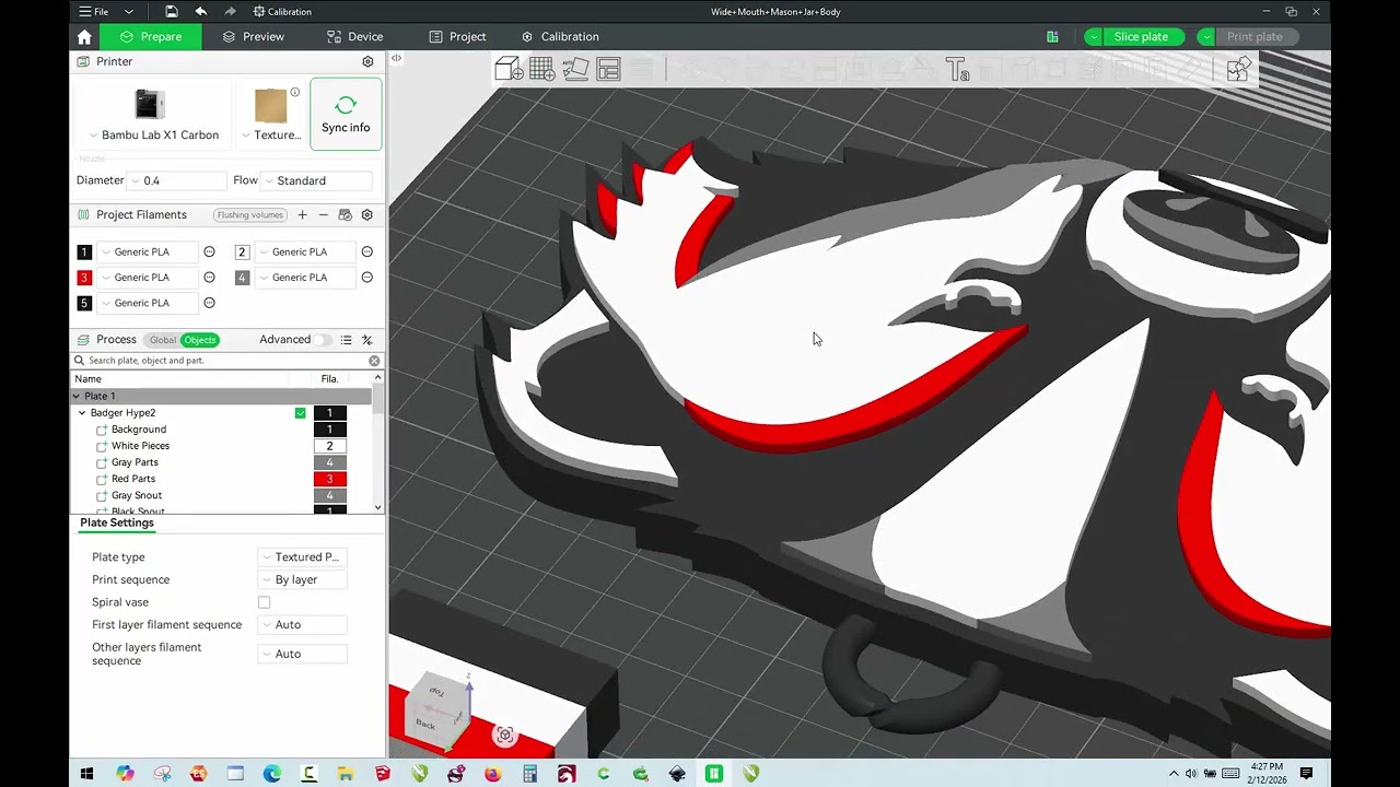 3D Printing - Creating a Badger Shaped Hype Chain in Bambu Studio