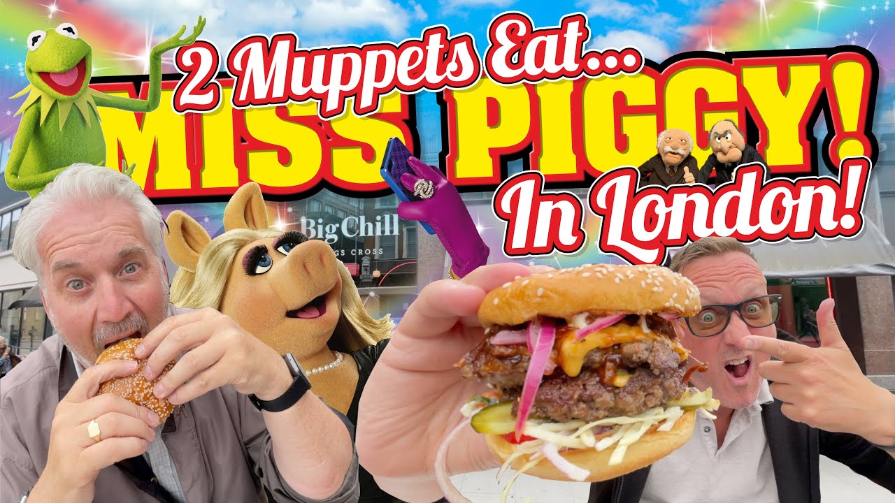 2 Muppets Eat Miss Piggy on a Rooftop Restaurant in London (Burger Review)