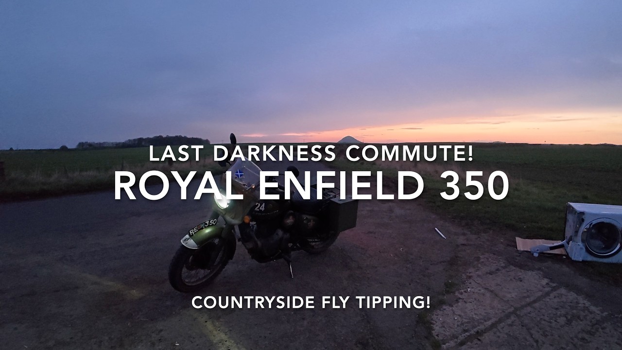 Последний ночной рейс? Незаконный выброс мусора!!! Royal Enfield 350