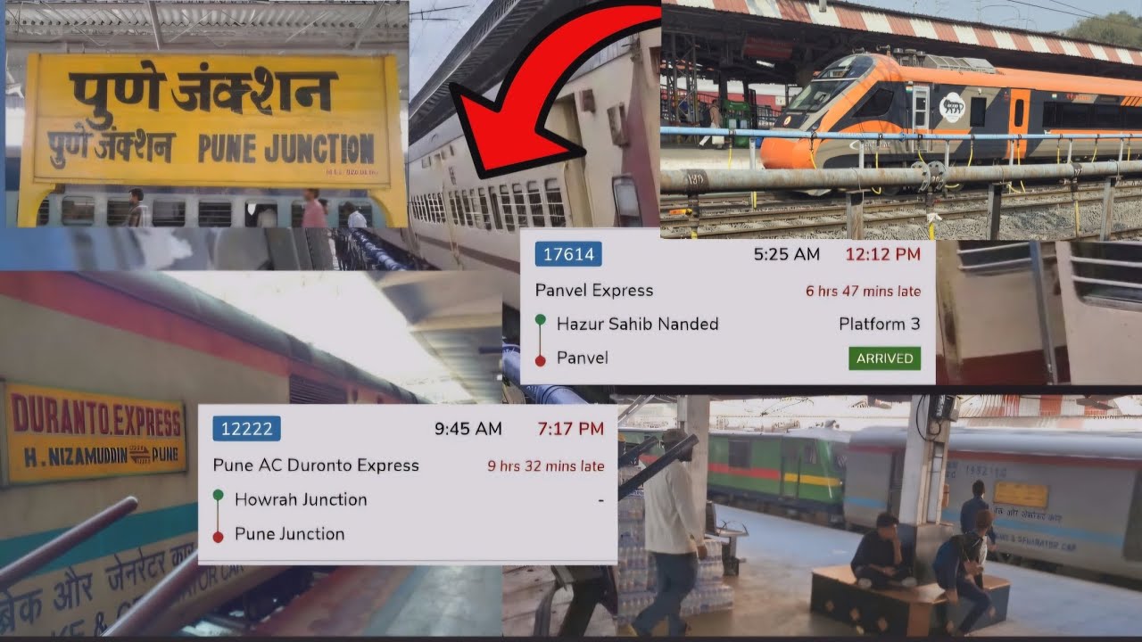 pune jn railway station Arrival, departure, Announcement #indianrailway #pune #arrival #announcement