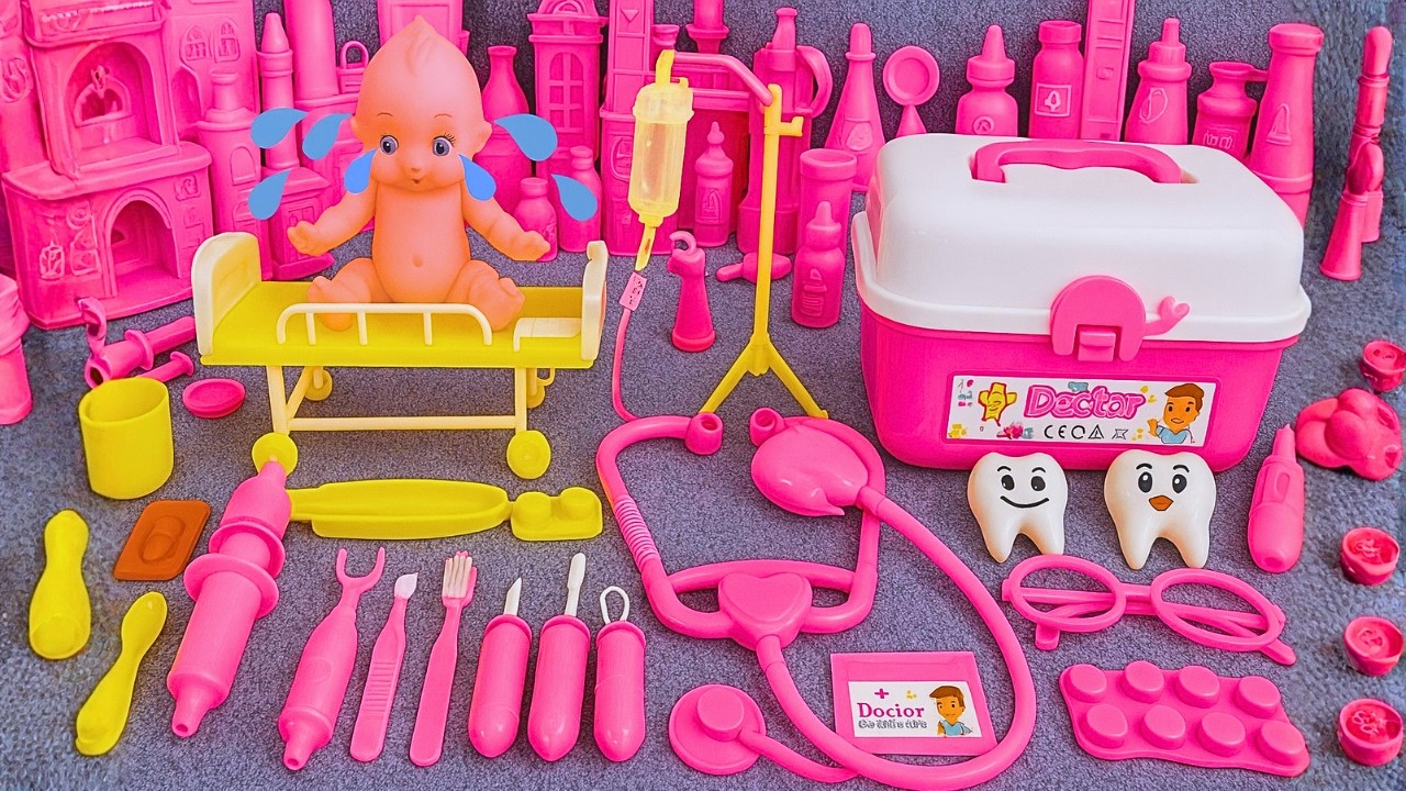 11 Minutes Satisfying with Unboxing Cute Doctor Playset & Bedroom Collection Toys Review | ASMR