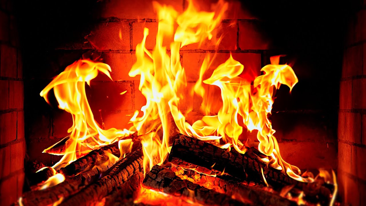 🔥 Fireplace 4K UHD! Fireplace with Crackling Fire Sounds. Fireplace Ambience