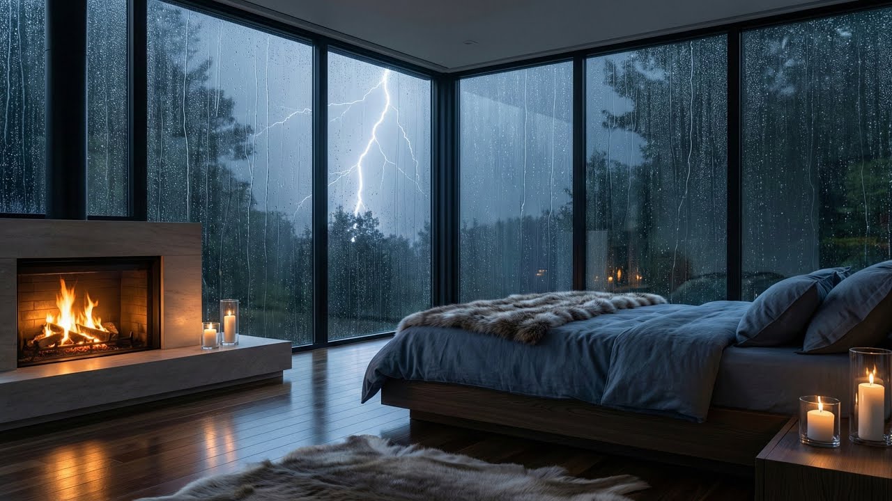 Super Heavy Rain To Sleep Immediately - Rain Sounds For Sleeping - Beat Insomnia, Relax, ASMR