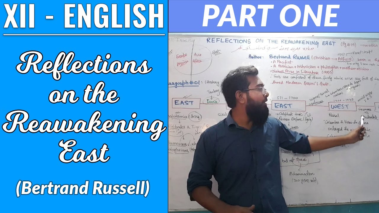 Reflection on the Reawakening East | Bertrand Russell | Part - 1 | XII - English | Urdu Explanation