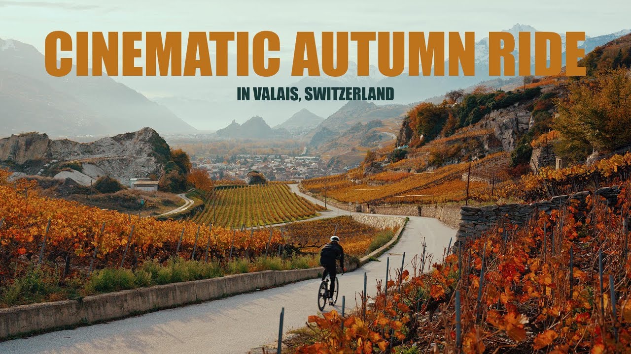 Scenic Autumn Ride in Valais, Switzerland - Cinematic Cycling Video