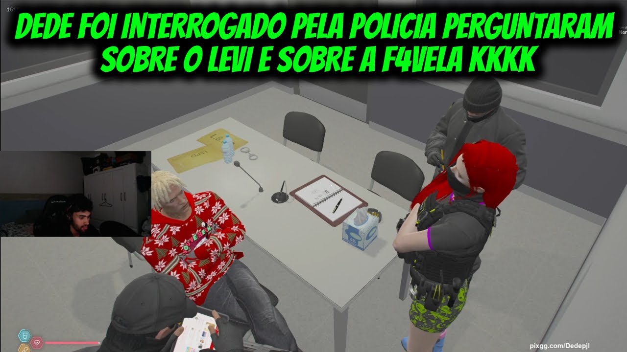 DEDE FOI INTERROGADO PELA POLICIA PERGUNTARAM SOBRE O LEVI E SOBRE A F4VELA KKKK