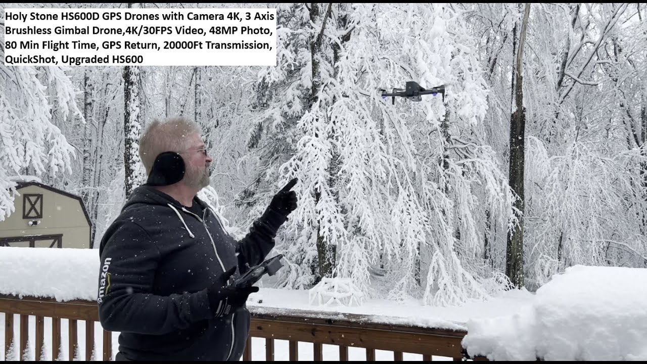 Holy Stone HS600D GPS Drones with 4k Camera 3 Axis Brushless Gimbal Drone,4K/30FPS Video 40minFlight