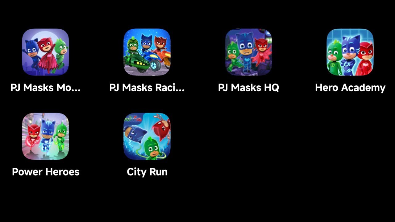 PJ Masks Android: PJ Masks Racing Heroes,PJ Masks HQ,PJ Masks Hero Academy,PJ Masks Power Heroes