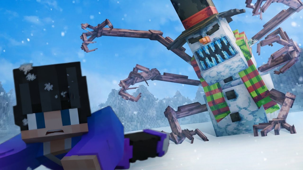YANGI YIL MONSTERI😱 //  QOR ODAM HAMMANI O'LDIRYAPTI⛄️  // #claus #minecraft