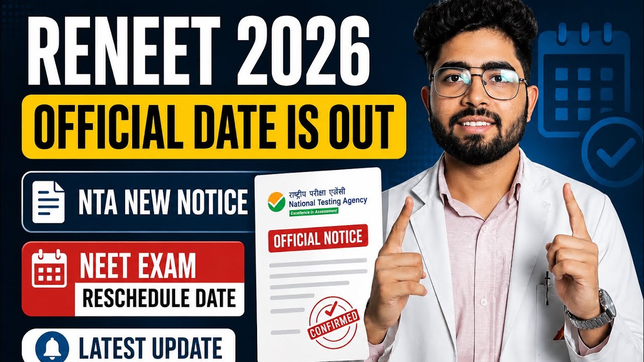 RENEET 2026 Official Date Out 🔥 | NTA New Notice | NEET Exam Reschedule Date Confirmed?✅ 