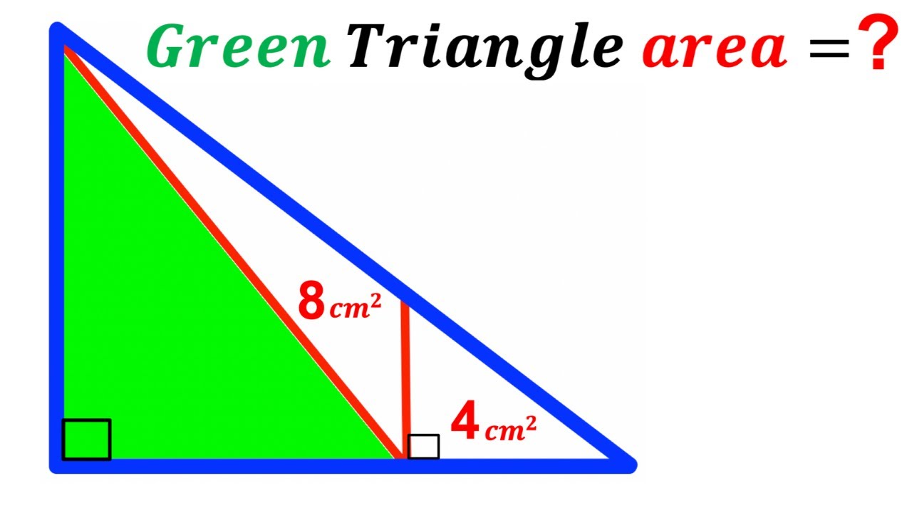 Can you find area of the Green shaded Triangle? | (Justify) | #math #maths | #geometry