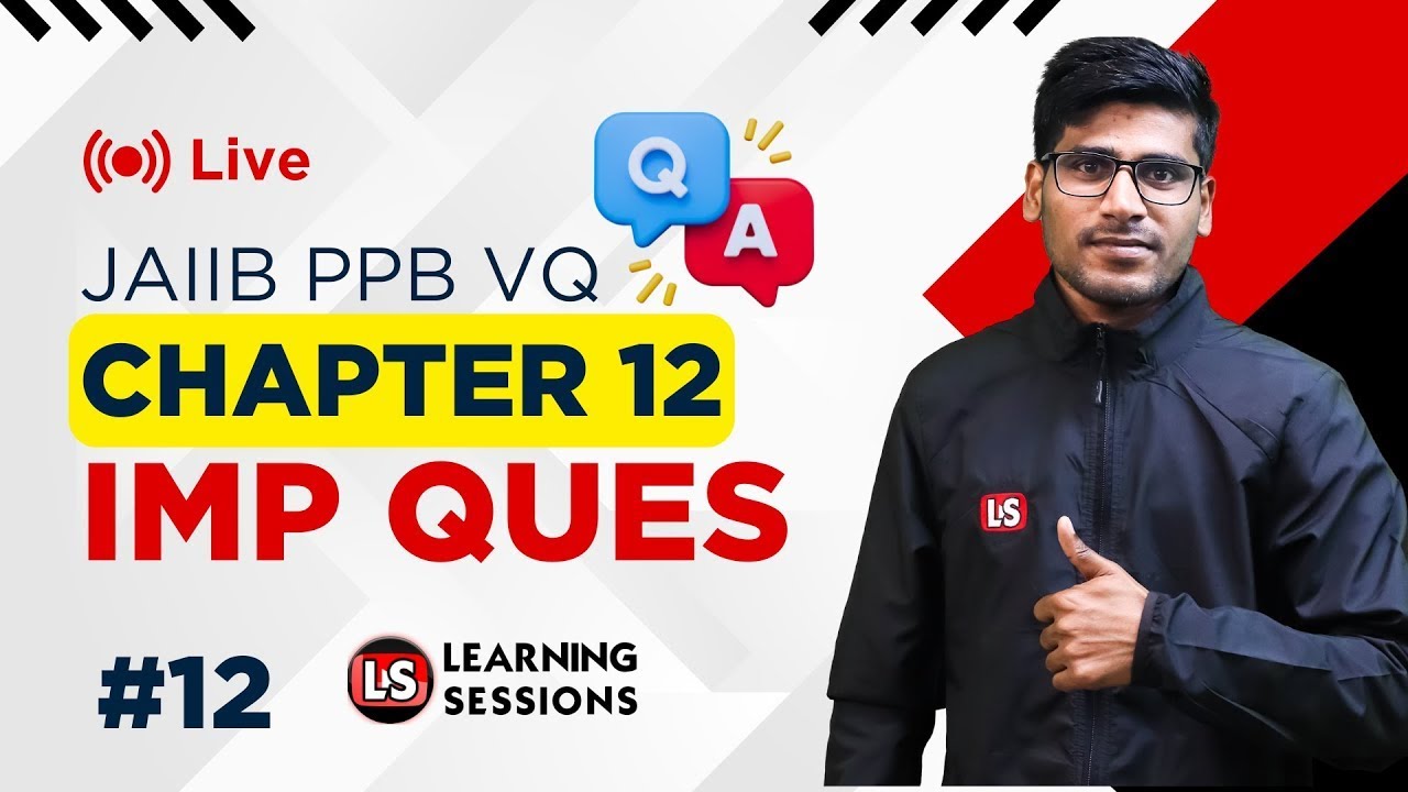 JAIIB PPB LIVE |  PAYMENT AND COLLECTION OF CHEQUES | Imp concepts & questions #12