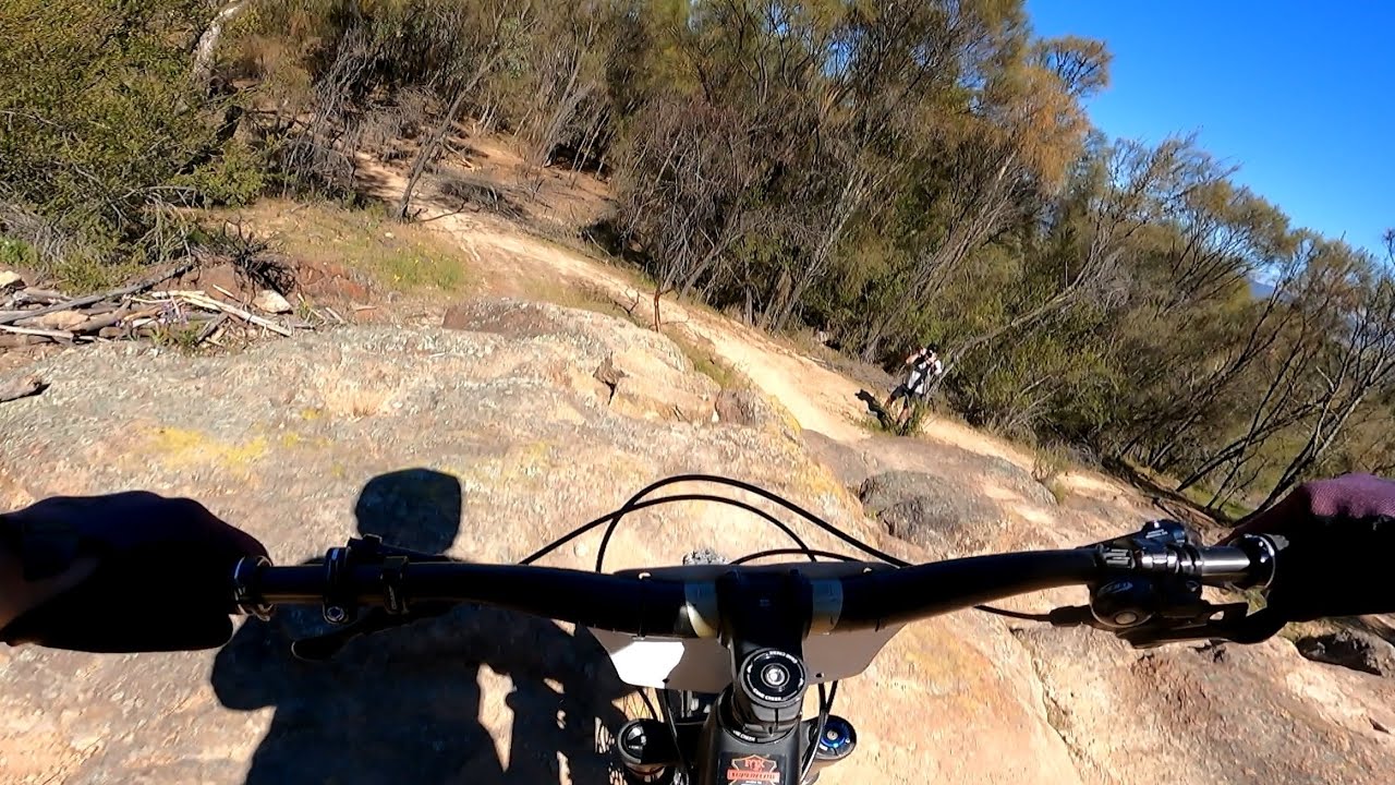Stromlo mountain biking ('Slick Rock' trail) race run Stromlo MTB 1440p