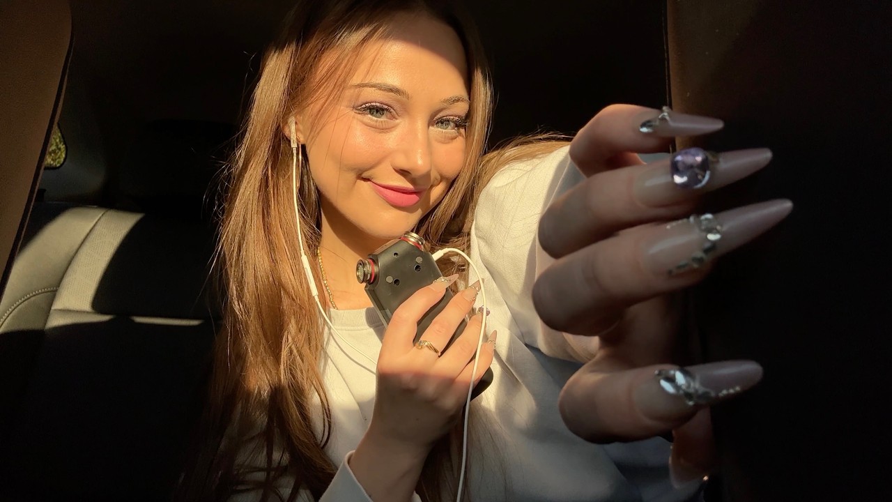 ASMR farming the best sounds from this rental car before i have to return it lol 🚙✨