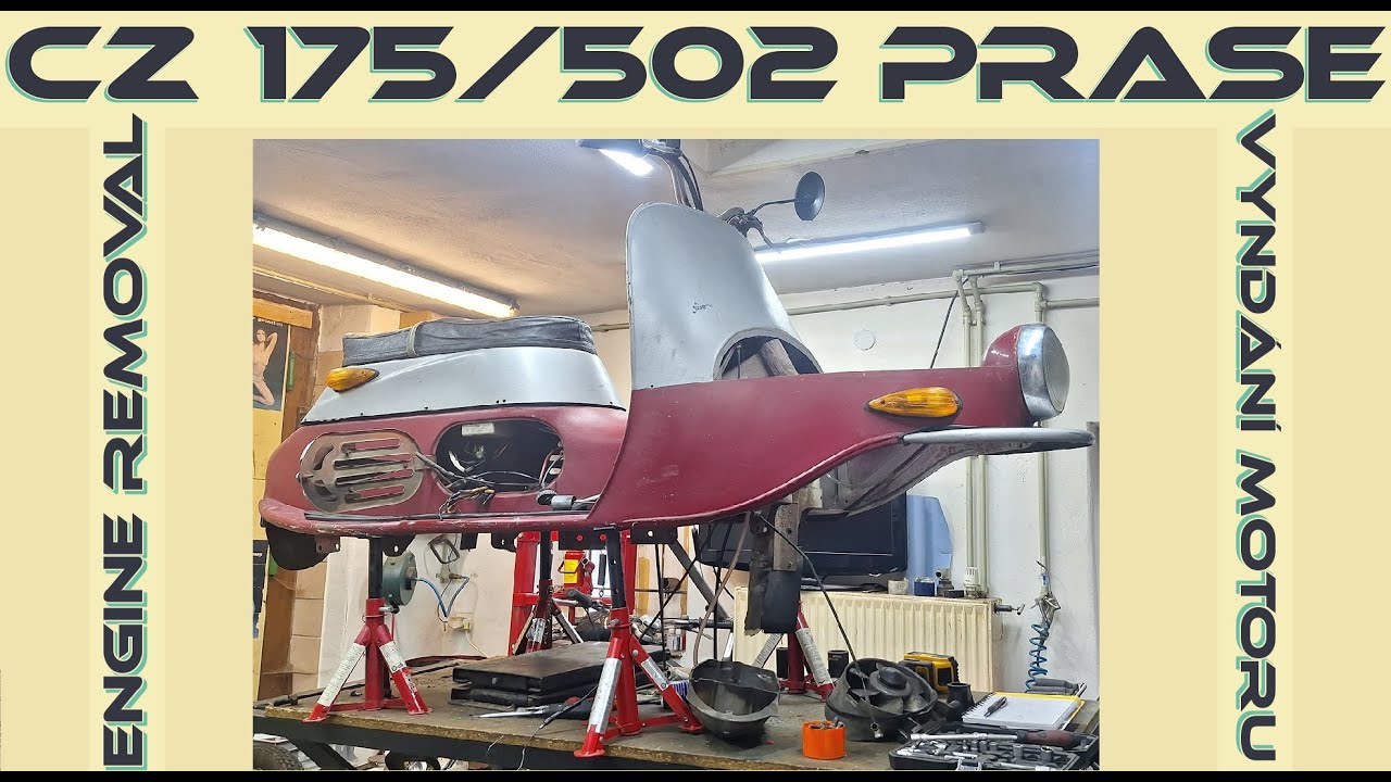 #5 ČZ 175/502 Vyndání motoru / engine removal