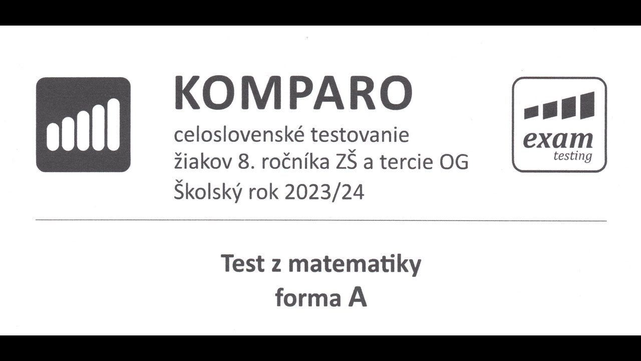 KOMPARO - Matematika 8. ročník (školský rok 2023/24)
