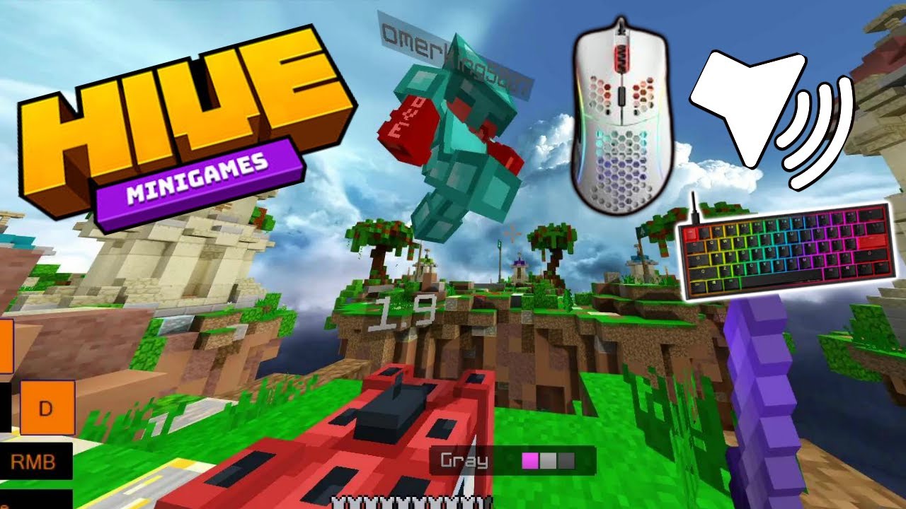 ✅ Keyboard & Mouse Sounds - Glorious Model D - [The Hive SkyWars] - ASMR