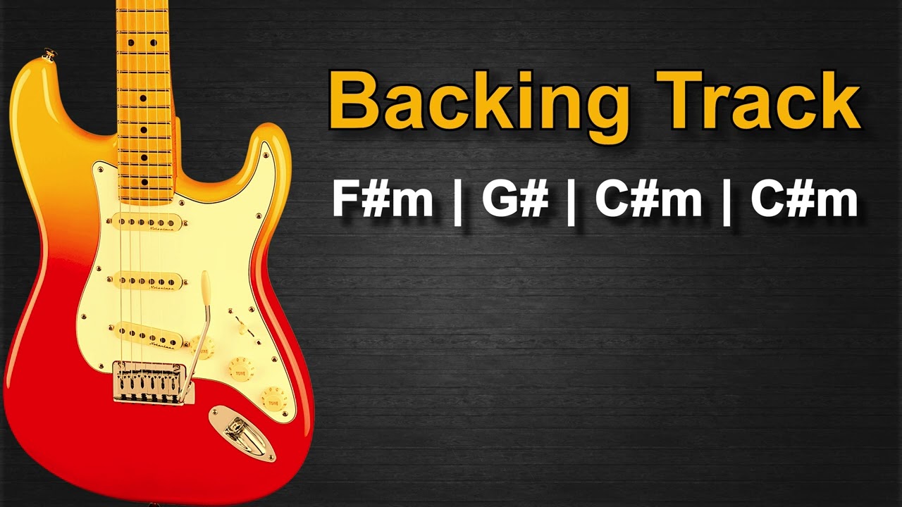 Hard Rock Guitar Backing Track in F# Harmonic Minor | 124 BPM |