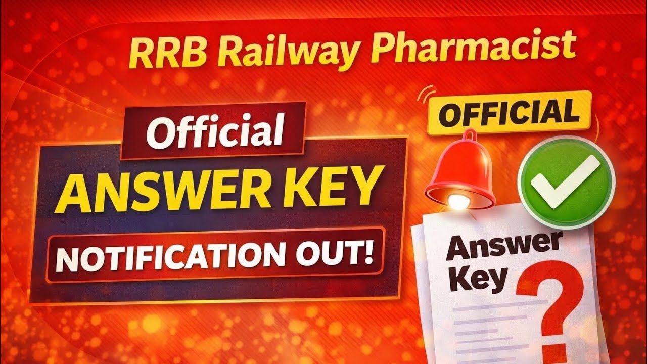 RRB  Pharmacist 2026 Official Answer Key Out 🔥 | Railway Paramedical answer key