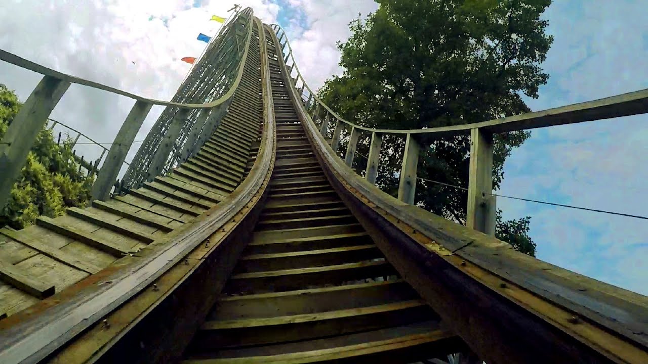 Ravine Flyer II back seat on-ride backwards HD POV @60fps Waldameer