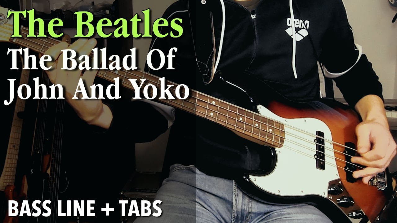 The Beatles - The Ballad Of John And Yoko /// BASS LINE [Play Along Tabs]