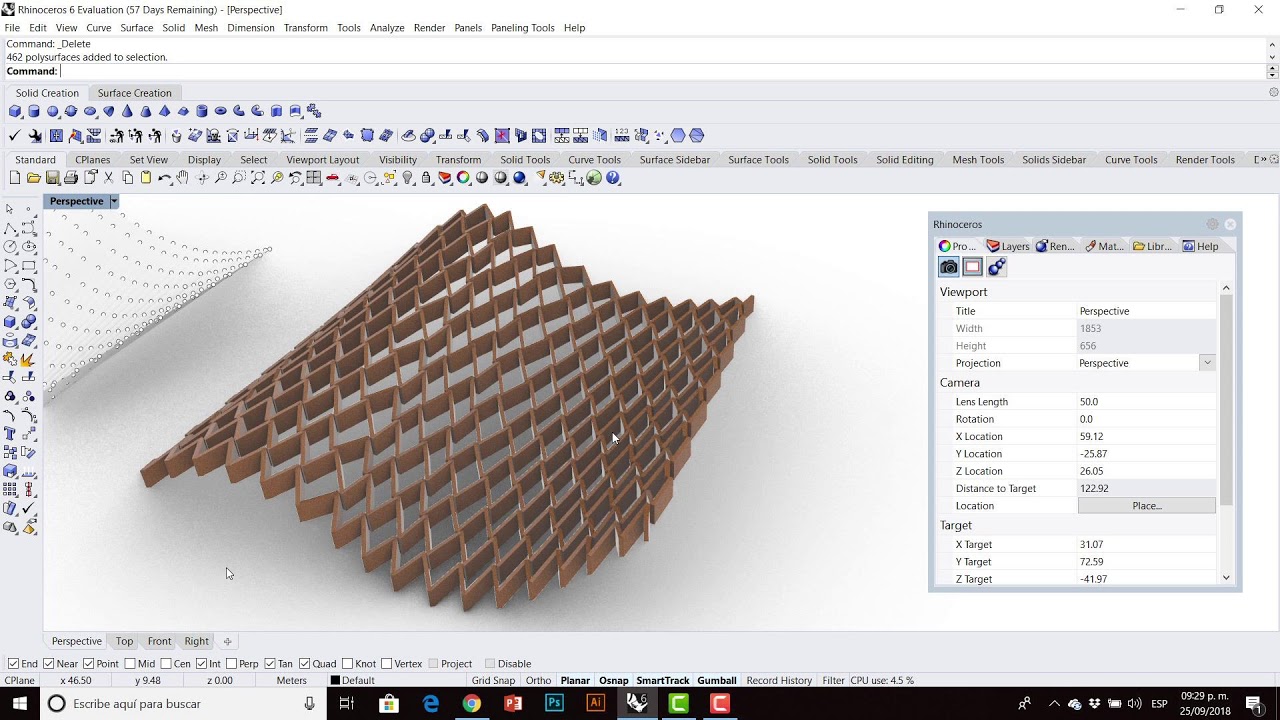 RHINOCEROS : PANELING TOOLS PARTE 1