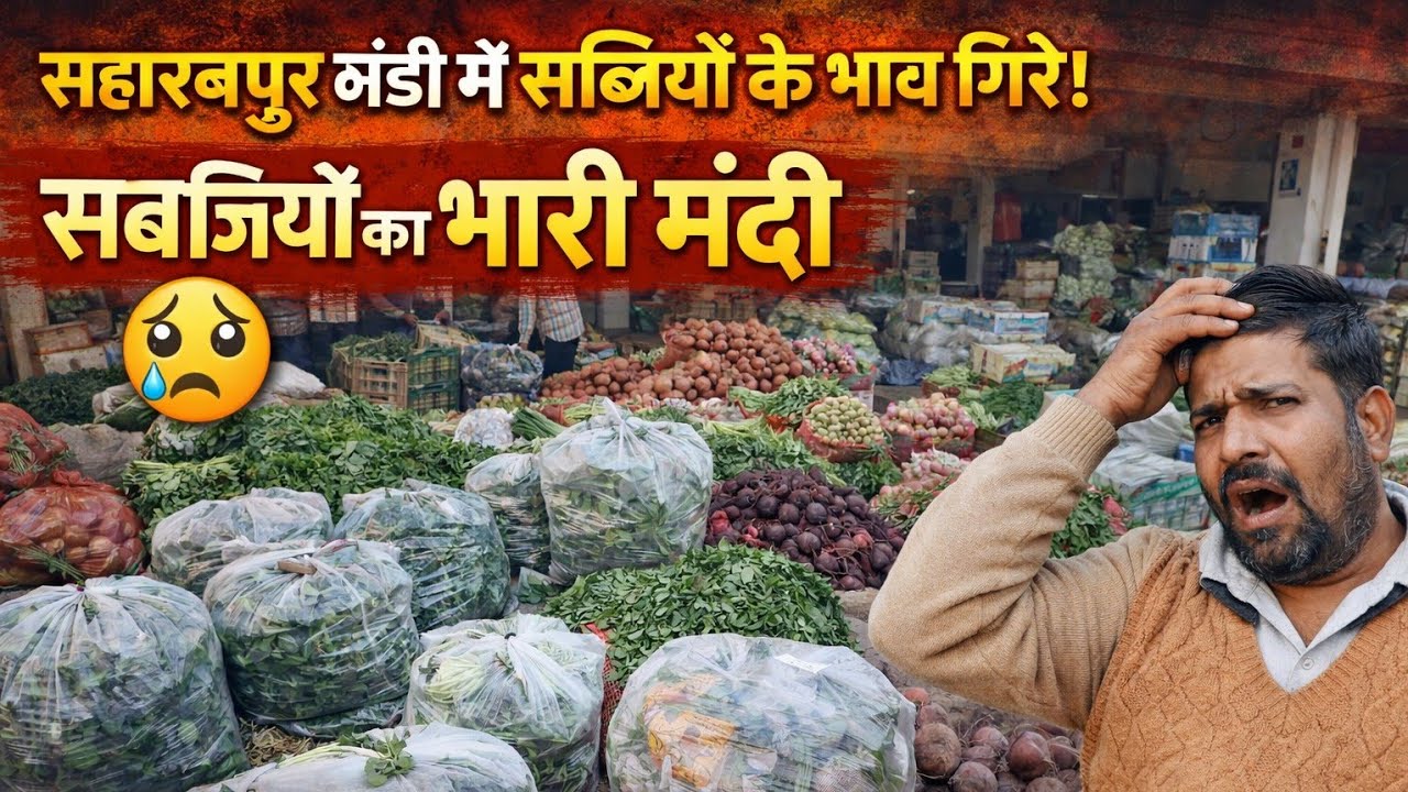 सहारनपुर की शाम की सब्जी मंडी में थोक बाजार का हाल | आज की सब्जियों का भाव