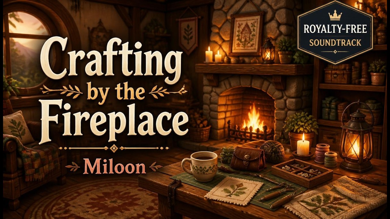 Crafting by the Fireplace | Royalty-Free Cozy Crafting Music | Game Background