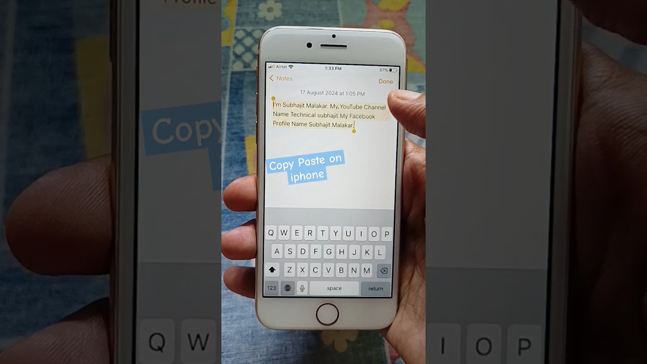 Copy Paste Text On Iphone