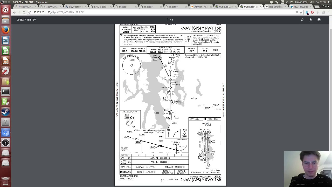 RNAV approaches with default FMC in X-Plane 11