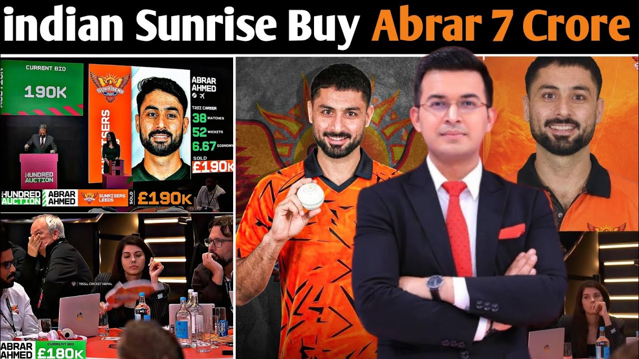 indian Kavya Buy Abrar in Hundred action| Abrar Sold Sunrise in 7 Crore 